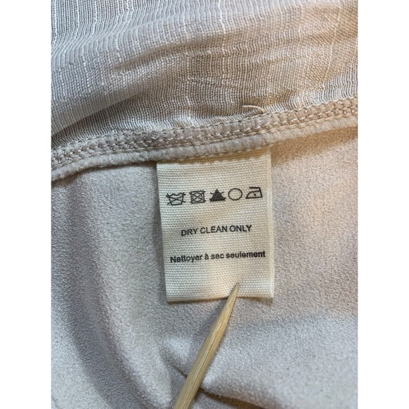 Liberty Garden Sleeveless Top Women Large Neutral Embellished Flowers Faux Suede - Picture 8 of 13